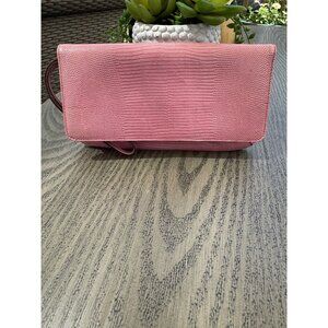 Kate Spade Alligator Vintage Clutch/Wristlet Barbie Pink 90’s